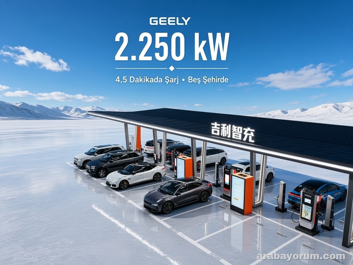 Geely’den 4,5 Dakikada Şarj: 2.250 kW İstasyonlar Beş Şehirde Devrede
