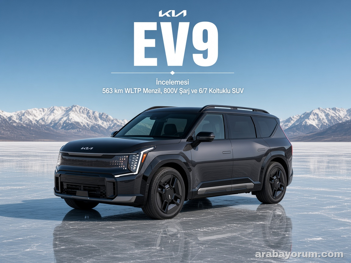 Kia EV9 İncelemesi: 563 km WLTP Menzil, 800V Şarj ve 6/7 Koltuklu SUV