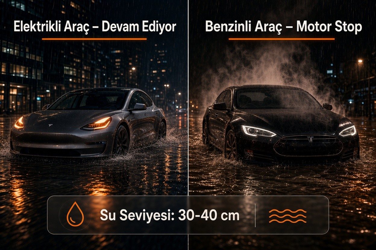 Elektrikli Arabalar Su Baskınında Benzinliden Daha mı İyi? - fotoğraf 1