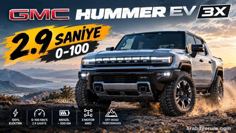 GMC Hummer EV 3X: 2.9 Saniye 0-100