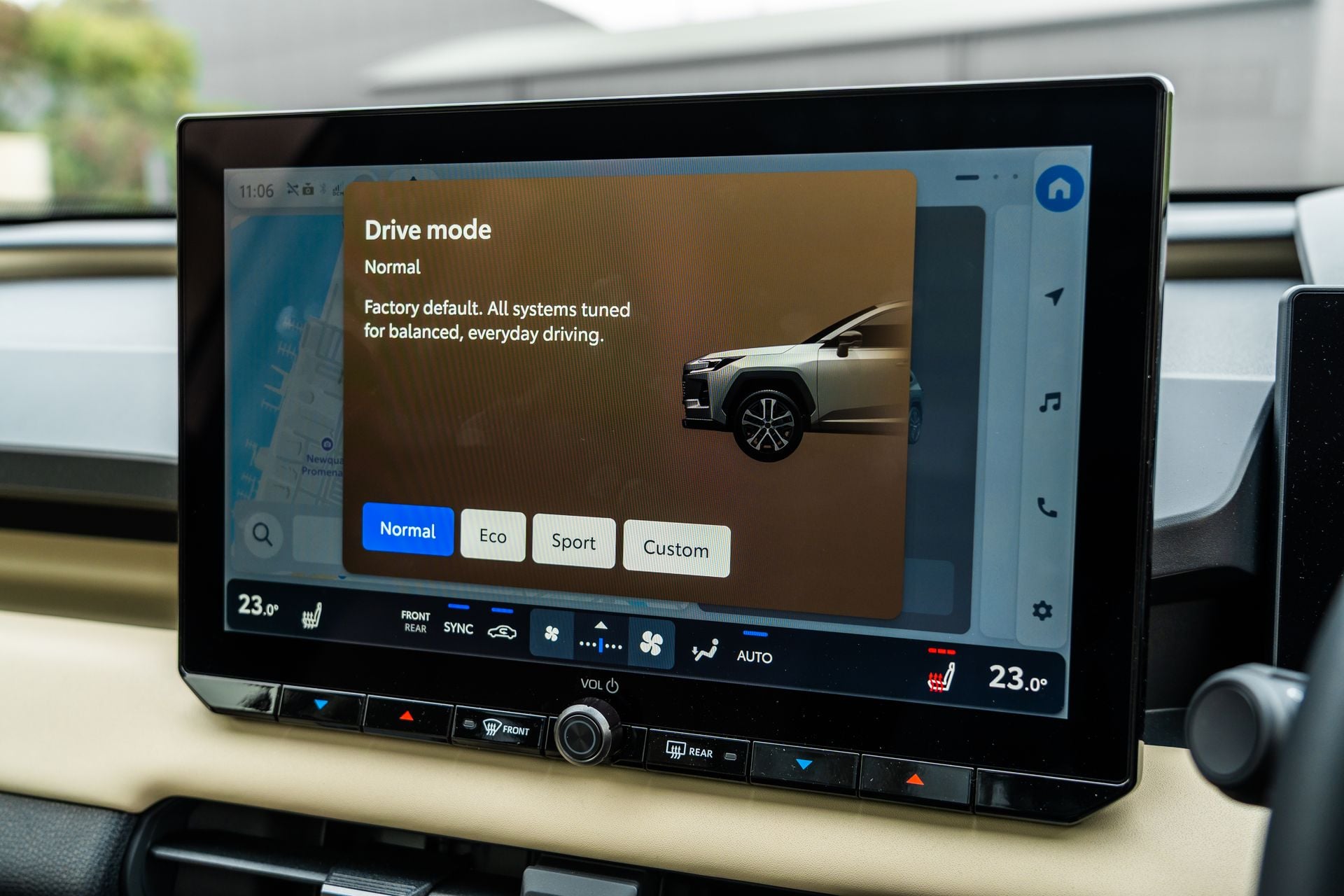 Toyota RAV4 Cruiser sürüş modu ekranı