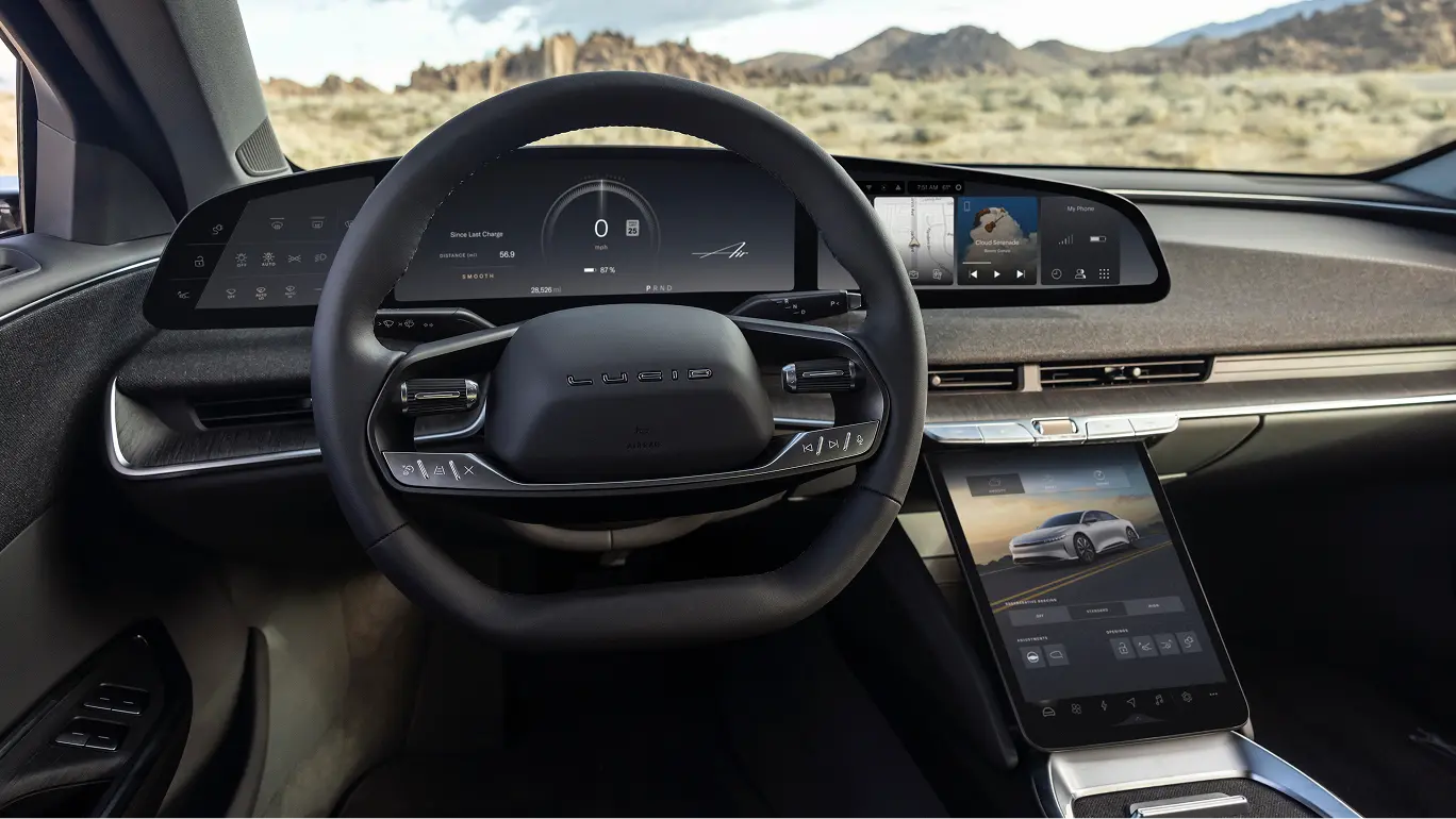 Lucid Air UX 3.0 Güncellemesi: Hızlı Ekranlar ve Akıllı Şarj Rotaları
